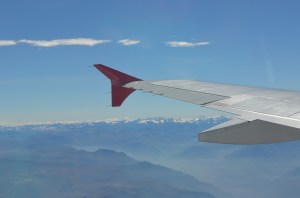 flying thru the andes for the first time...